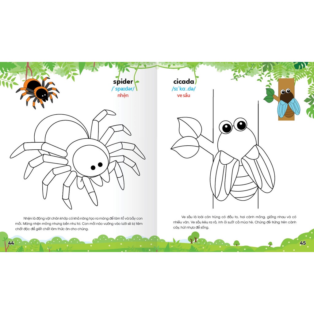 Ảnh Sách - Colouring 365 ngày Tô màu - KHÁM PHÁ THẾ GIỚI PHÁT TRIỂN TRÍ TUỆ - Động vật hoang dã,Khủng long,Bò sát...(Tập 2) 1