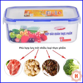 Bộ 2 hộp đựng đồ đông 2241 - hộp đựng thực phẩm 4 khóa Song Long cao cấp { H }