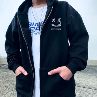 Áo khoác Hoodie from rộng chất nỉ ngoại nhập có khoá kéo in hình cá tính
