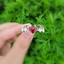 KIKIN Gothic Cho Linh Hồn Nhẫn Đen Đỏ Trái Tim Quỷ Cánh Nhẫn Ba Lan Cưới Tiệc Cocktail Lời Hứa Nhẫn