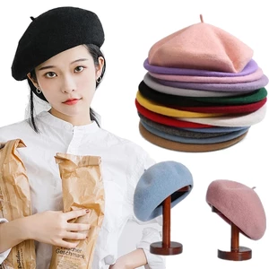 Mũ Nồi Len Màu Trơn Thanh Lịch Cho Nữ