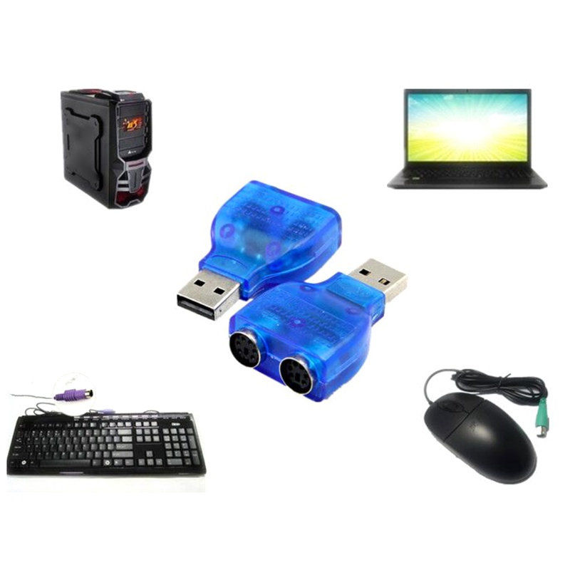 USB Male Converter Adapter To for Female For PC Keyboard Mouse Mice ...