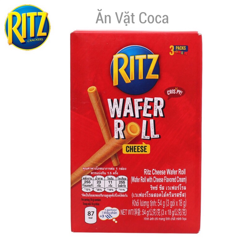 BÁNH QUẾ RITZ PHÔ MAI 54g (3gói x 18g) | Shopee Việt Nam