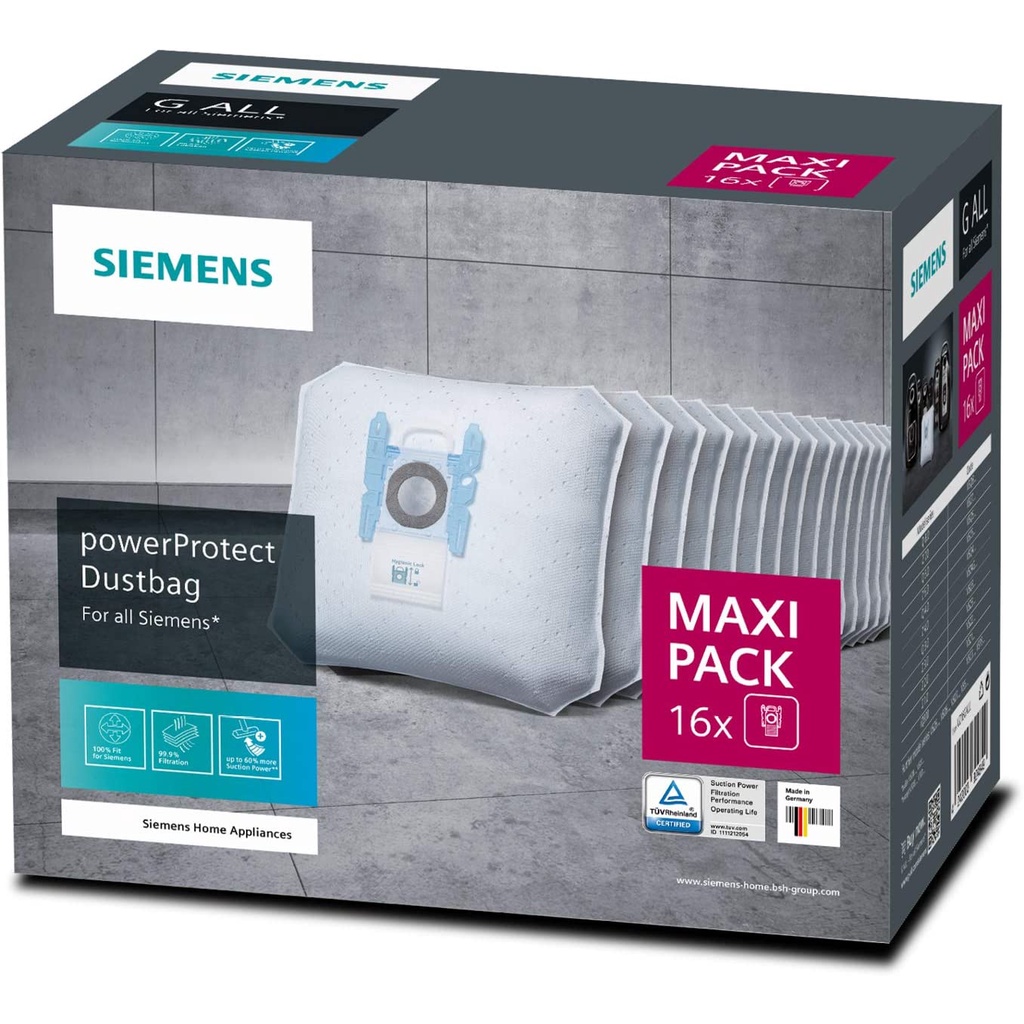 Túi Máy Hút Bụi Siemens VZ16GALL PowerProtect G ALL ( 16 túi / hộp