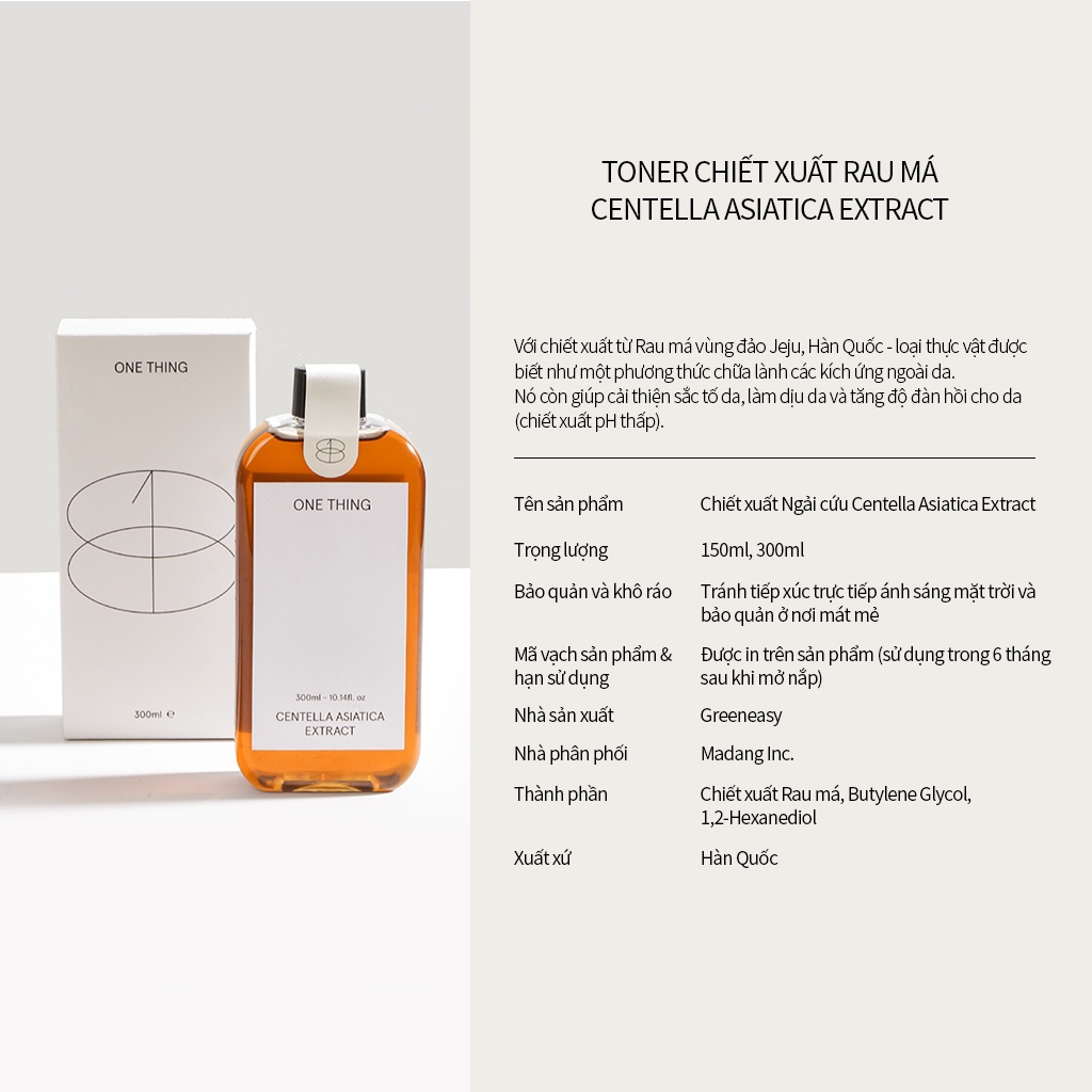 Ảnh Chiết xuất rau má 150ml / 300ml | Centella Asiatica Extract Toner 1