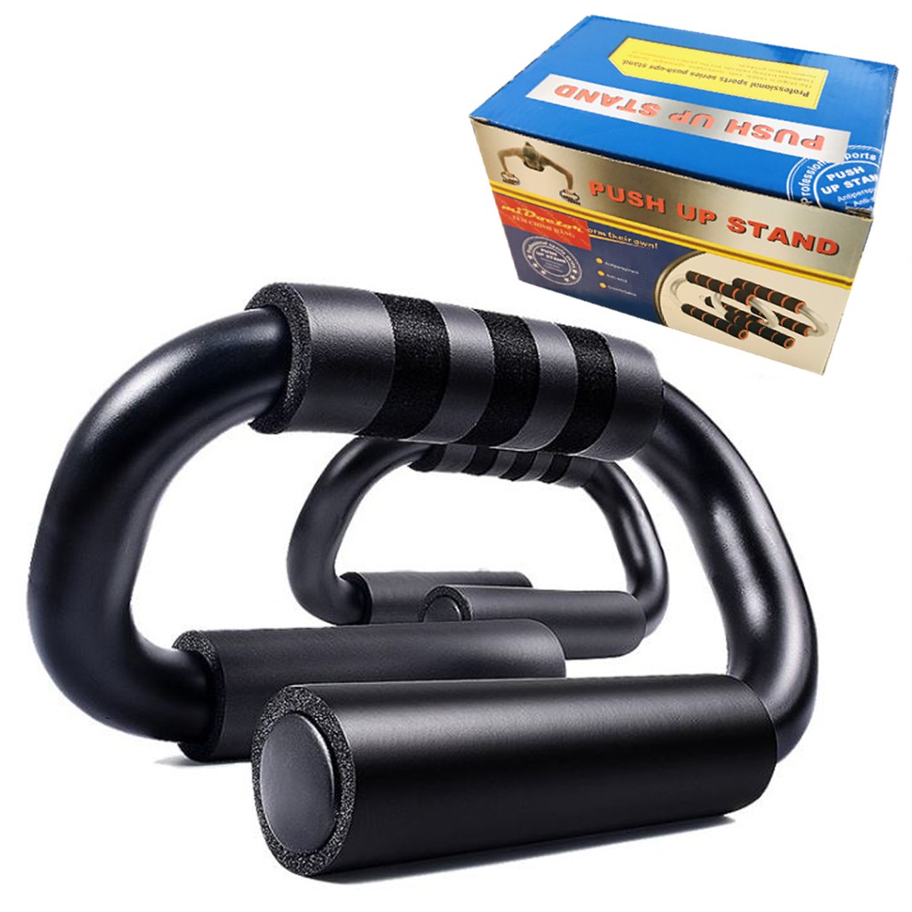 Ảnh Dụng Cụ Tập Hít Đất Cầm Tay Thép Cứng – Màu Đen - Dụng Cụ Chống Đẩy Hãng Amalife (Đường Kính Khung 18MM) 4