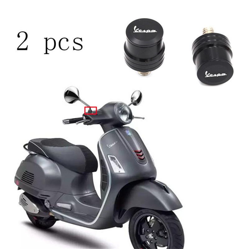 Nhôm Gương Lỗ Trống Tấm Che Trang Trí Có Phụ Kiện Cho Piaggio VESPA Primavera Sprint 125 150 (2 Chiếc)