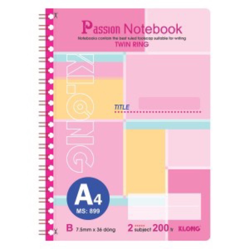 Sổ lò xo kép A4 passion notebook twin ring 200 trang MS 899 | Shopee ...