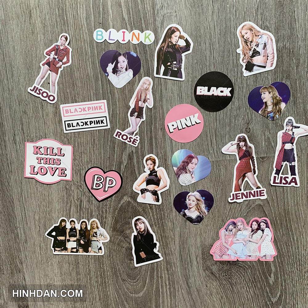 Sticker BPink Kpop chống nước dán trang trí sổ tay, laptop, góc ...