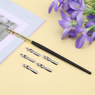 Set bút và ngòi nhúng mực vẽ thư pháp/ ký tên làm quà tặng thanh lịch cổ điển