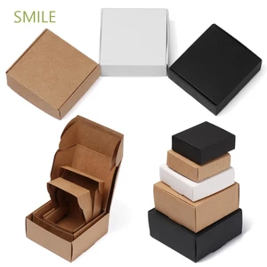 NHỎ 10 Chiếc 9sizes Đồ Dùng Dự Tiệc Hộp Giấy Kraft Trang Sức Gói Tông Gói Đám Cưới Nhỏ Sự Kiện Thủ Công Handmade Kẹo Lưu Trữ / Nhiều Màu