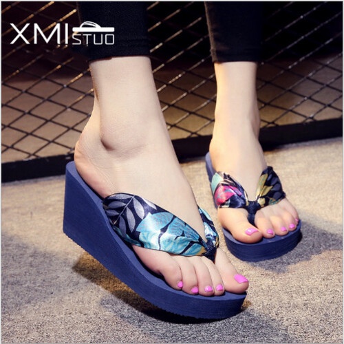 Dép nữ cao gót, dép kẹp nữ đế cao 7cm, thương hiệu XMISTUO cao cấp, đế cao su non chống trơn trượt tuyệt đối