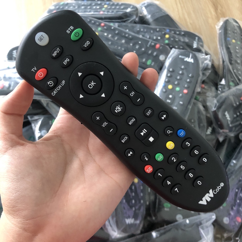 Remote điều khiển đầu thu HD VTVcab đa năng - Tương thích mọi dòng đầu ...