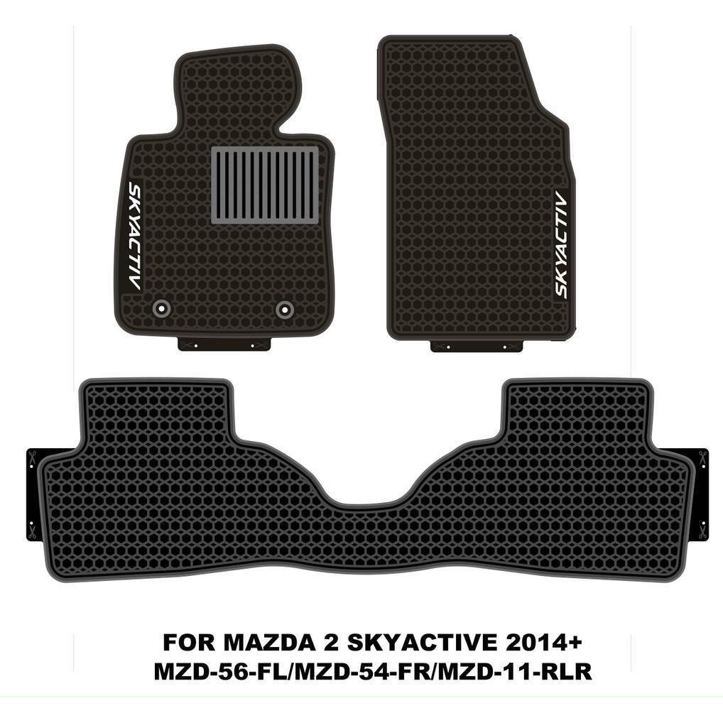 Thảm lót sàn ô tô Mazda 2, Mazda CX3 2020-2023, bộ trải sàn cao su PVC đúc, không mùi dễ dàng vệ sinh giá tốt