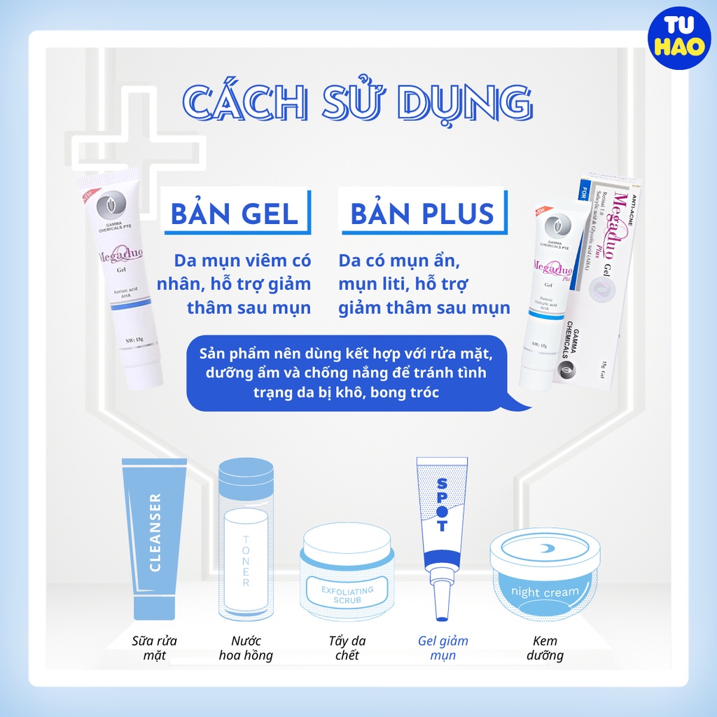 Ảnh Gel Giảm Mụn Ẩn Và Thâm Gamma Megaduo Gel 15 gram - Từ Hảo 3