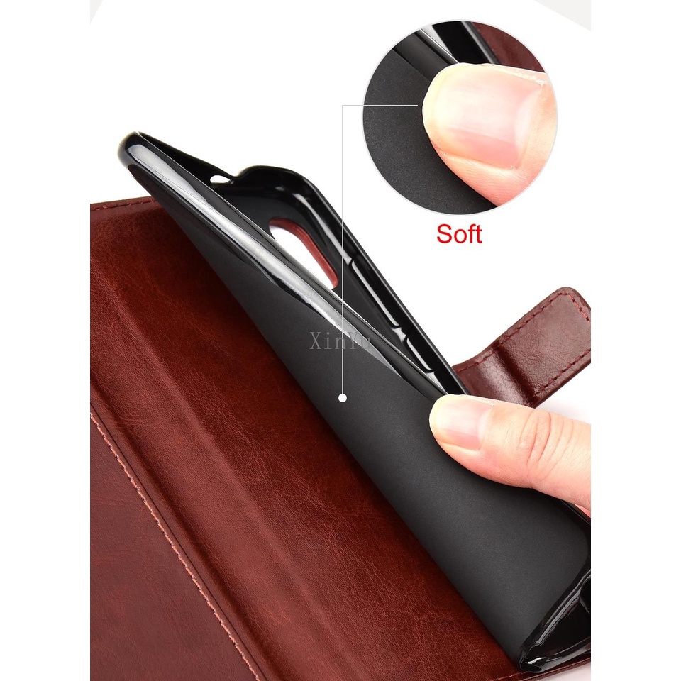 Bao Da PU Điện Thoại Nắp Lật Hít Nam Châm Có Ngăn Đựng Thẻ Kiểu Retro Cho Oppo Reno 6z 6 5 3 4 Pro 4G 5G F Z Reno 2 2F Ốp