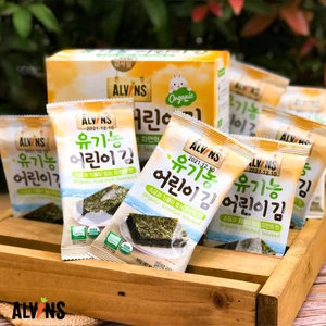 Rong biển hữu cơ tách muối cho bé Alvins/Naeiae - nhập khẩu Hàn Quốc