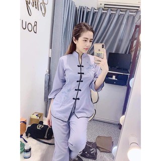 Đồ Lam Đi Chùa # Cổ Tàu Viền # Đồ Bộ Nữ # Quần Áo