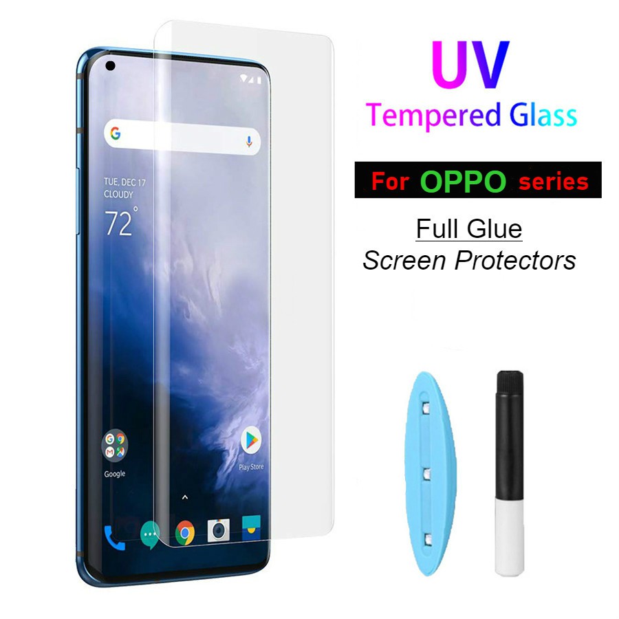 Tấm bảo vệ màn hình bằng kính cường lực có đèn UV đầy đủ OPPO Reno 12 ...