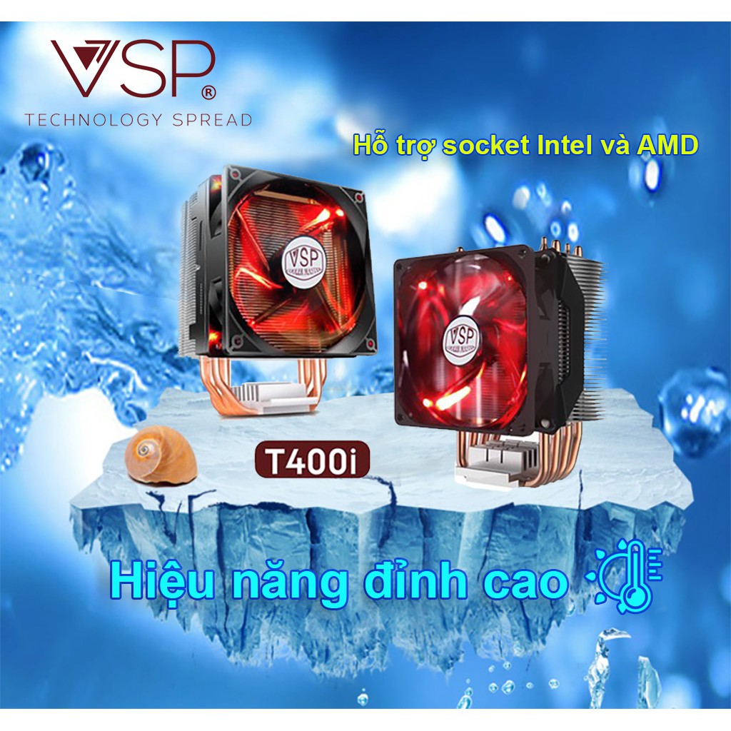 Quạt tản nhiệt CPU Fan VSP Cooler Master T400i 12cm. Hàng chính hãng