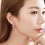 Bông Tai Dạng Móc Đính Pha Lê Xanh Đơn Giản Dễ Phối Đồ
