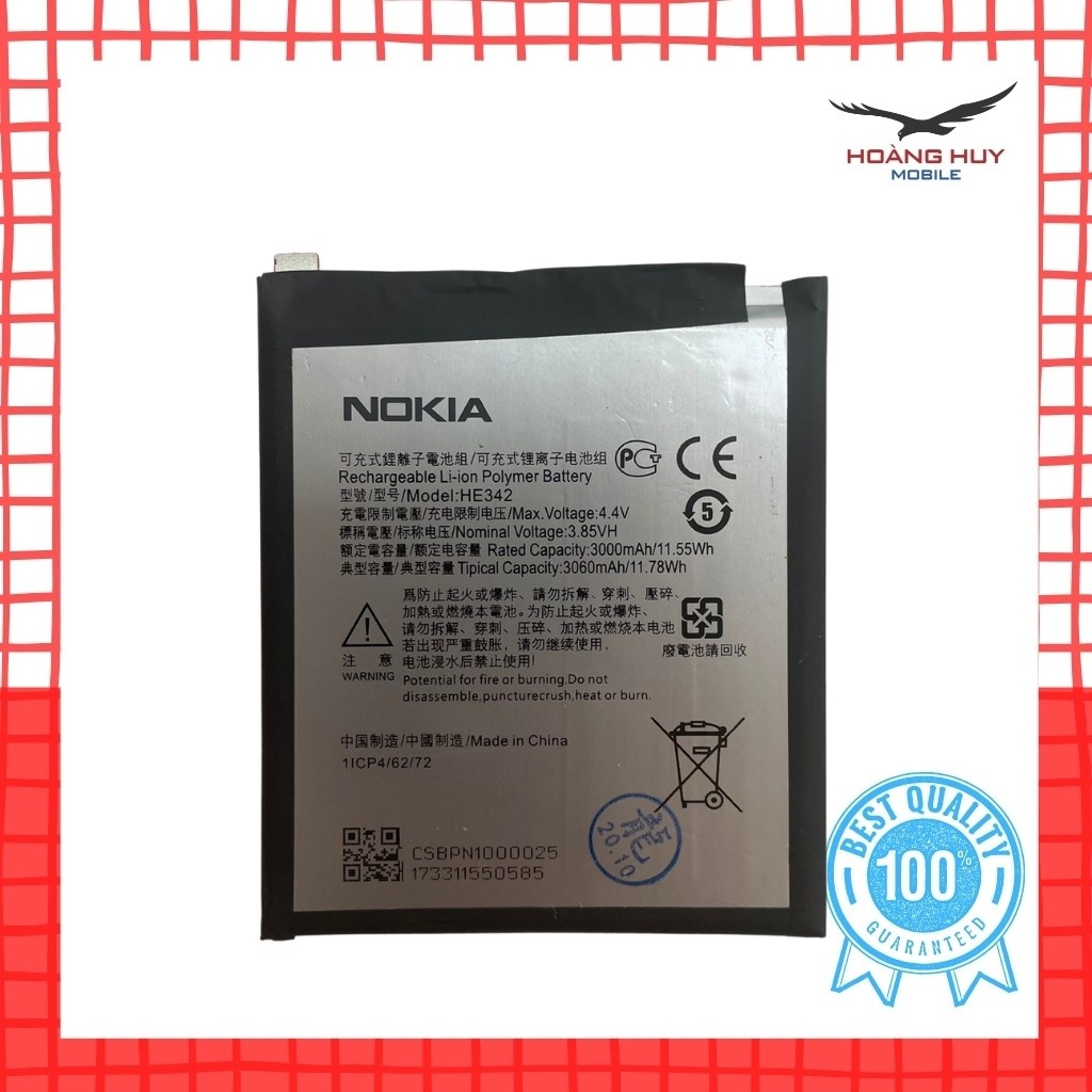 Pin Nokia 7.1 HE342 Dung Lượng 3060mAh Hàng Zin Nhập Khẩu Bảo Hành 6 ...