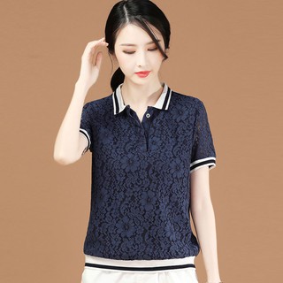 Áo Sơ Mi Ren Ngắn Tay Cổ Trụ Phong Cách hàn Quốc SM52