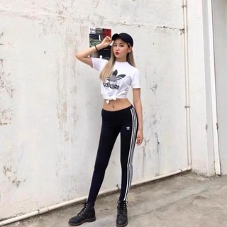Quần Tập Gym Nữ [Legging] Đen Sọc Hông Truyền Thống [ĐỒ TẬP]