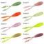 VVDZA 10 chiếc 36mm 0.3g Mồi Câu Cá Mềm Huỳnh Quang Wobbler Đôi Đuôi Câu Cá