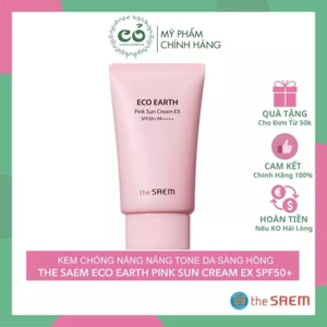 Kem chống nắng The Saem Eco Earth Pink Sun Cream SPF50