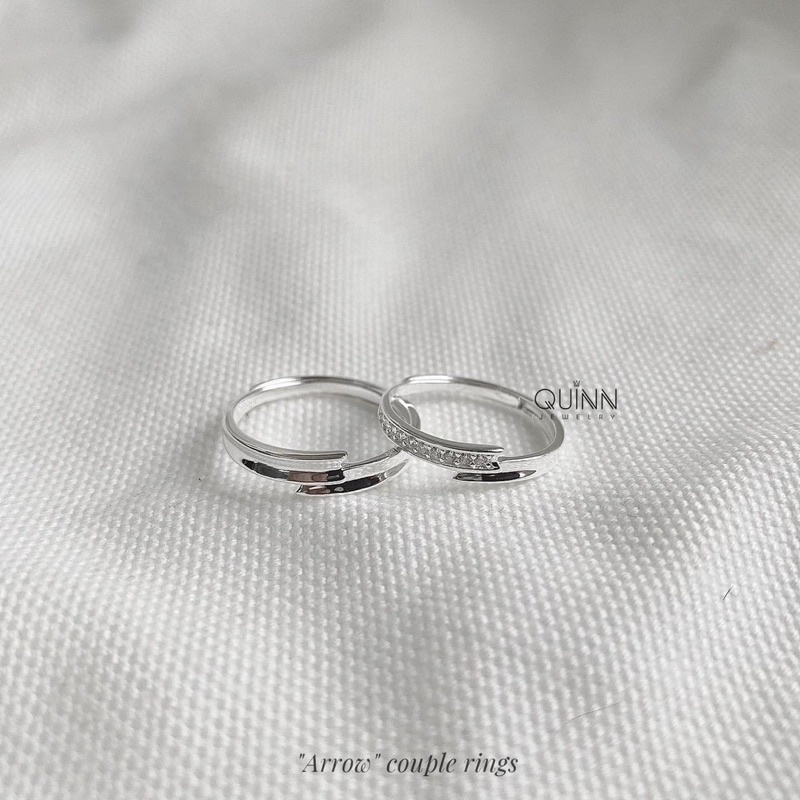 925 Silver Couple Rings, adjustable by Quinn Jewelry