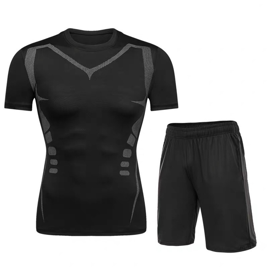 Ảnh Set 2 In 1 Quần Áo Thể Thao Cộc Tay Chuyên Tập Gym & Chạy Bộ YINGHU 1