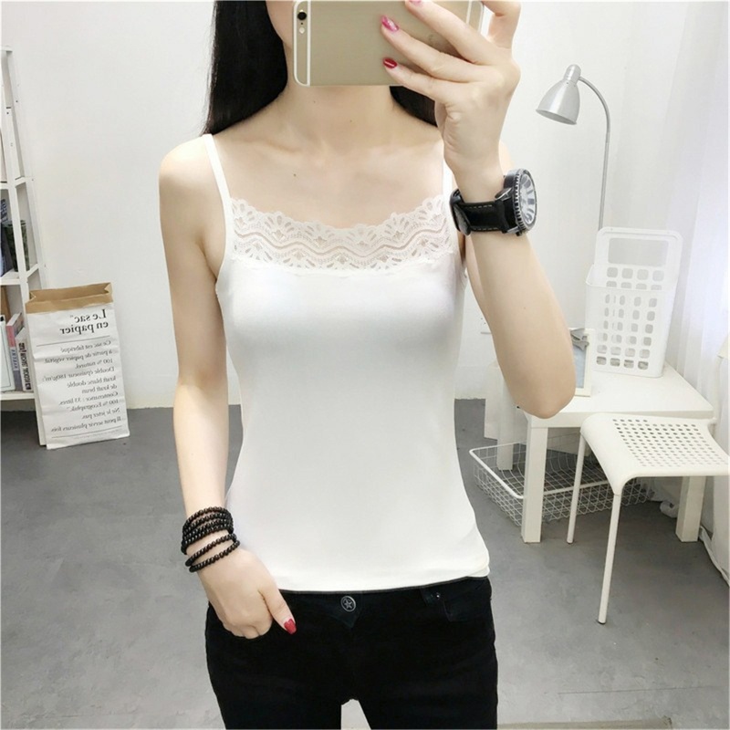 Giữ Nữ Cho Xe Tăng Phong Cách Spaghetti Dây Ren Crop Chắc Chắn Camisole Thể Thao