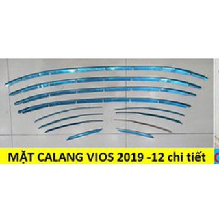 Ốp trang trí mặt ca lăng xe Toyota Vios 2019 - 2020, 2021 - 2023 ốp mặt calang, ca lang xe Vios, Inox cao cấp
