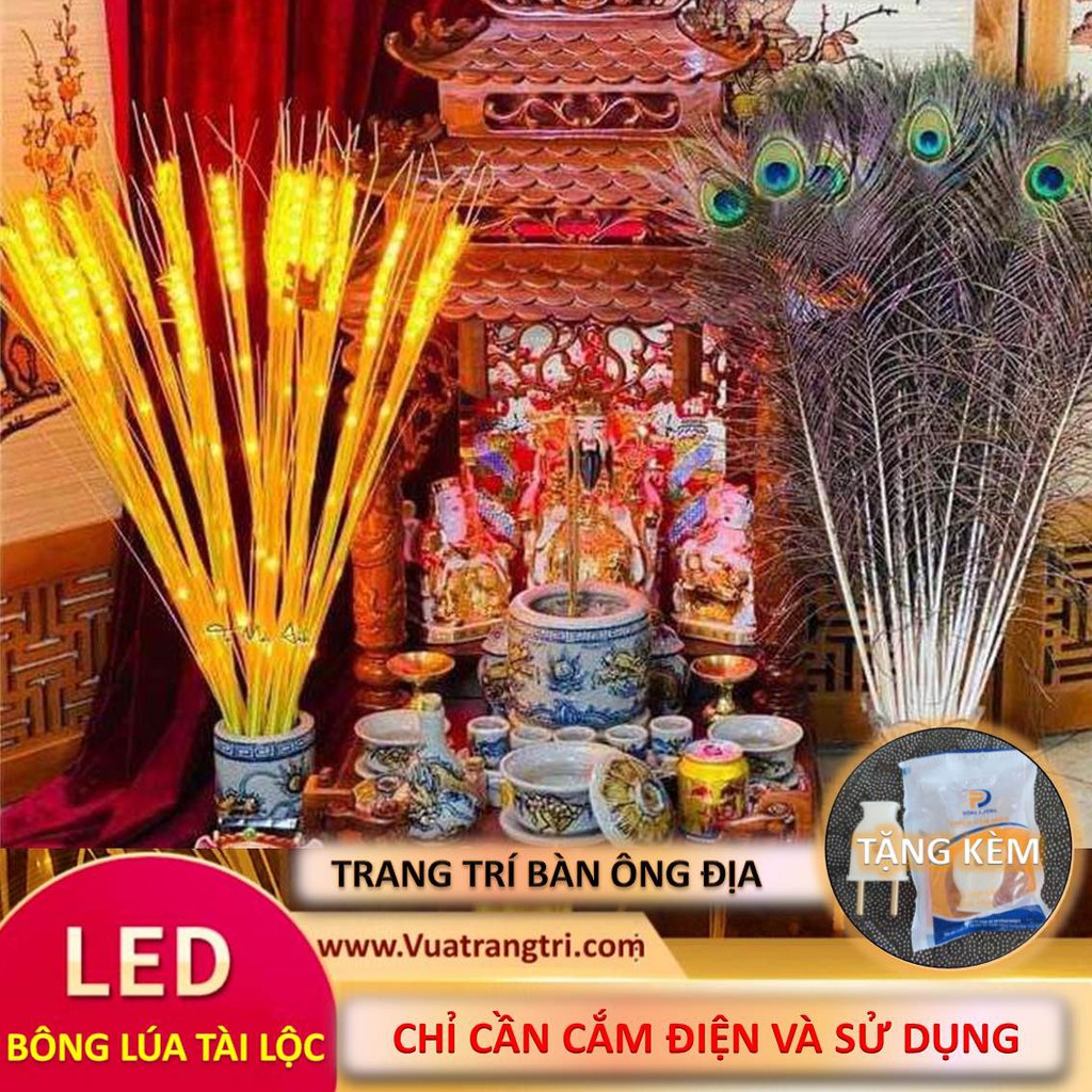 ???? Đèn Led Bông Lúa, Trang Trí Bàn Thờ Gia Tiên, Bàn Ông Địa - Bó ...