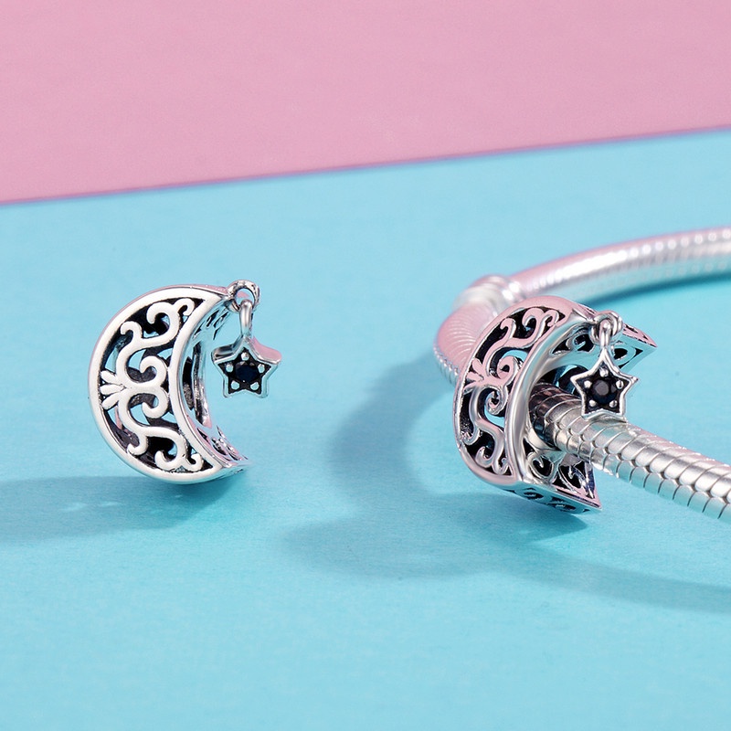 Hạt charm BAMOER SCC1938 bạc 925 kiểu dáng đa dạng tuỳ chọn làm đồ trang sức thủ công cho nữ