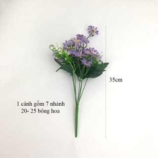 Hoa Giả - Cụm Hoa Cúc Giả 40cm Trang Trí Nội Thất, Cửa Tiệm Tinh Tế, Thanh Lịch