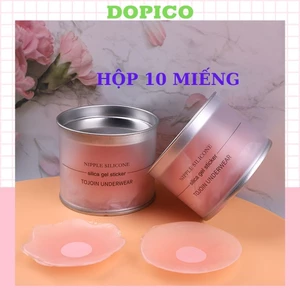 Miếng dán ngực silicon, dán ti Hộp 10 miếng tiết kiệm sử dụng nhiều lần DOPICO H02