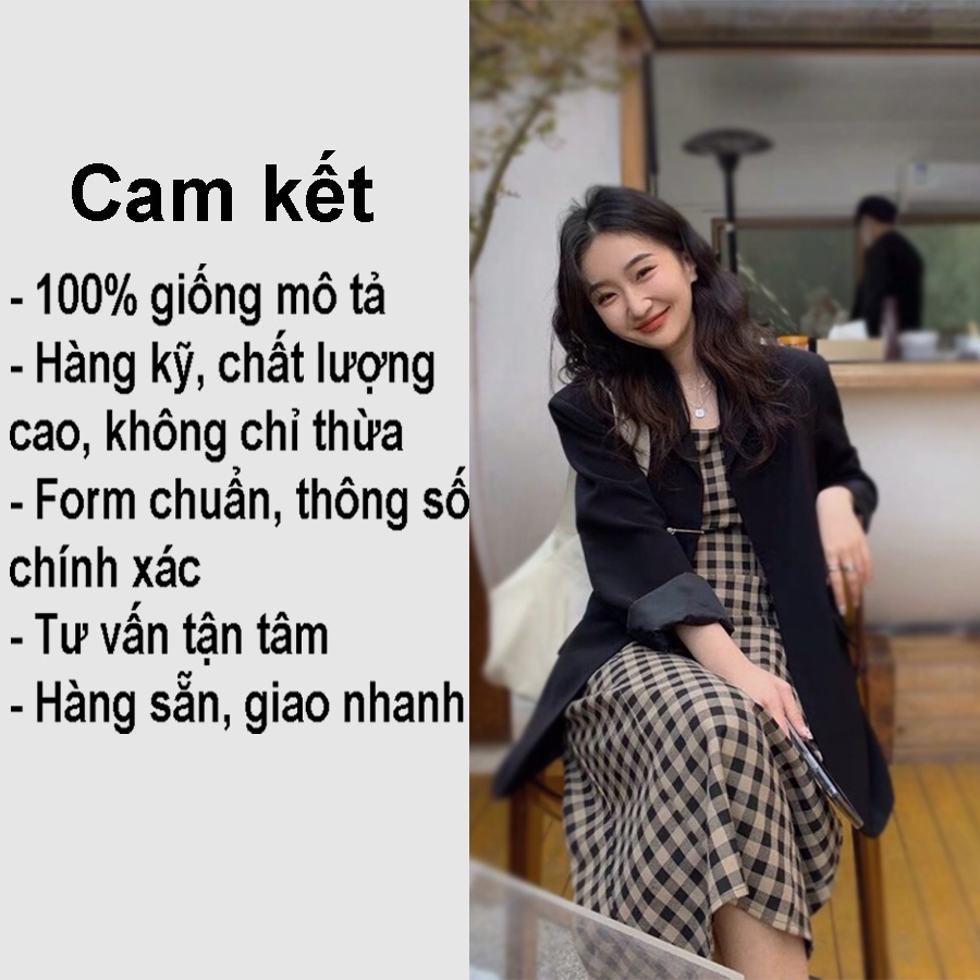 Váy 2 dây dáng dài đi biển Gorogi, váy body 2 dây kẻ caro, váy hai dây ôm thiết kế, maxi đi biển