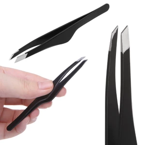 Nhíp nhổ lông mày bằng thép không gỉ thiết kế góc xiên an toàn chuyên nghiệp cho phụ nữ