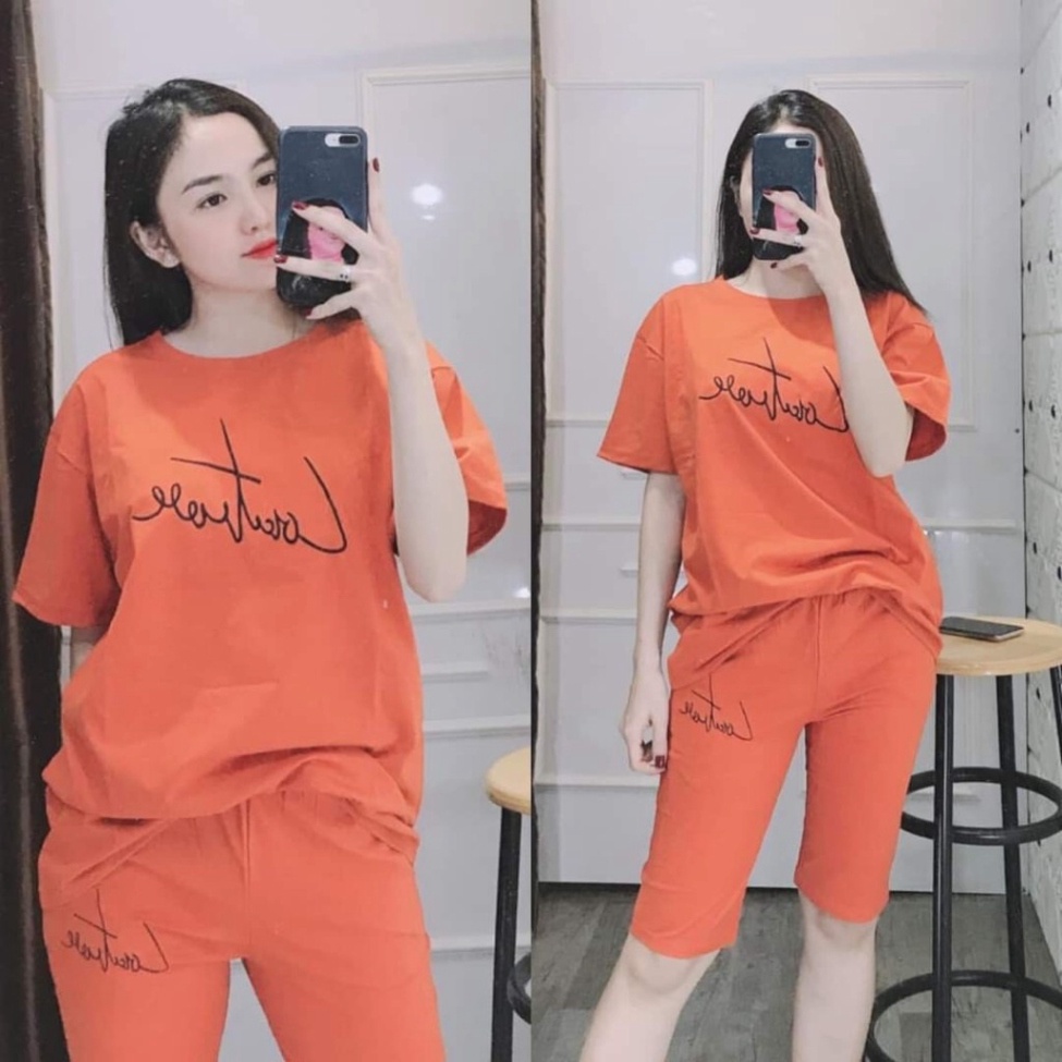 Đồ Bộ Nữ Bigsize 43-85kg Thun Cotton Quần Lửng Ngố Mặc Nhà, Đi Chơi Mùa Hè ,Thể Thao ESHOP AD02