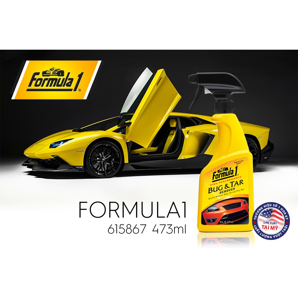Bảo Dưỡng & Làm Sạch Vết Bẩn Vết Ố Cứng Đầu Dạng Xịt FORMULA 1 615867 473ml Phù Hợp Cho Nhiều Dòng Xe Ô Tô