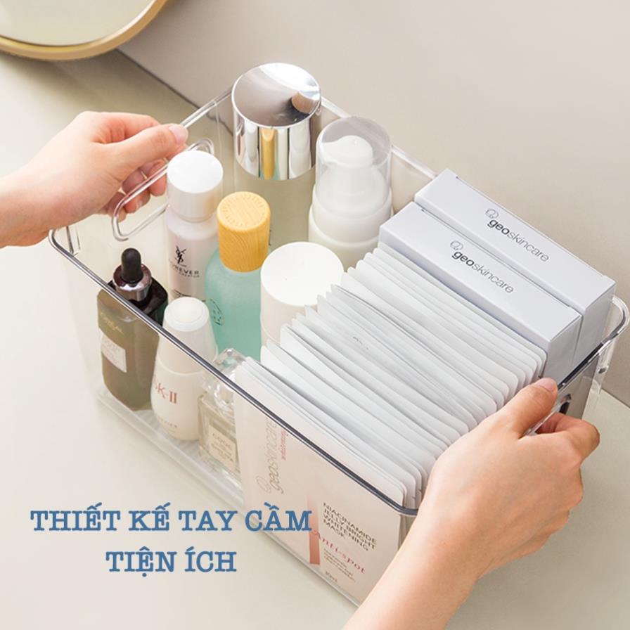Khay Trong Suốt Enoda Home Có Tay Cầm Đựng Đồ Để Bàn Decor Q051