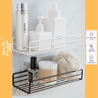 Kệ sắt dán tường hình chữ nhật đựng đồ nhà tắm, nhà bếp sang trọng, hiện đại 88284