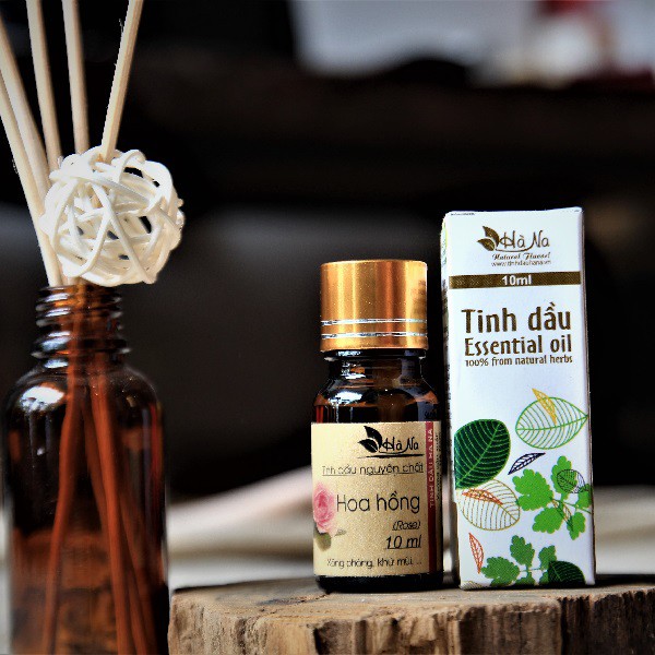 Tinh dầu hoa hồng - Tinh Dầu Hà Na - Khử mùi không khí, xông phòng, đốt đèn, làm nước hoa.