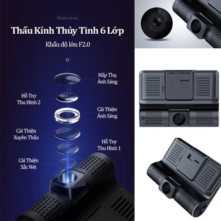 Camera Hành Trình Ô Tô 3 Mắt DVR 4 inch fullHD 1080p - Camera Hành Trình Ô Tô Sau Chống Nước