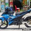 Tem rời in UV cao cấp, Dán xe Exciter 150 đời 2016 - 2019 màu đen xanh. Mẫu decal Y15ZR hoa văn chìm ẩn