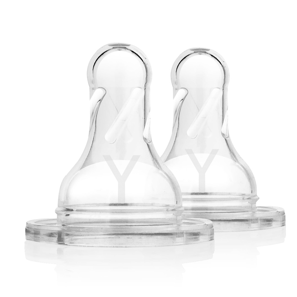 Ảnh Hộp 2 chiếc núm ty Silicone cổ thường Level Y-Cut Dr Brown's (9m+) 2