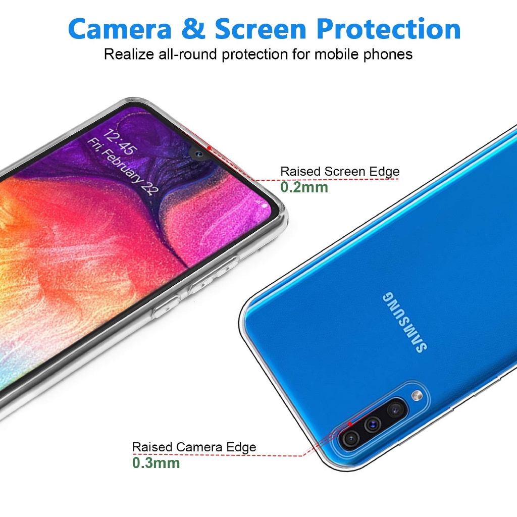 Ốp điện thoại chống sốc chống va đập bảo vệ cho Samsung Galaxy A12 A02s M14 M51 M21 M31 A11 A01 A51 A71 M11 A10 A20