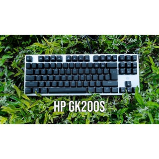 Bàn phím cơ Blue Swich HP GK200S loại 87 phím-led RGB nhiều chế độ (đen bạc)